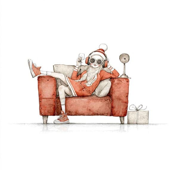 15 Quirky Cozy Christmas Girl Clipart (JPG) β view 6 β watercolor clipart transparent PNG instant download