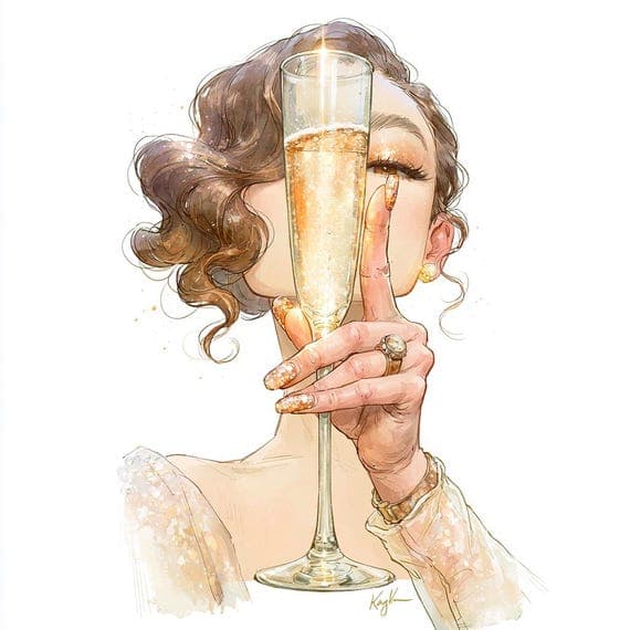 18 Whimsical Cocktail Girl Clipart JPG β watercolor clipart transparent PNG instant download