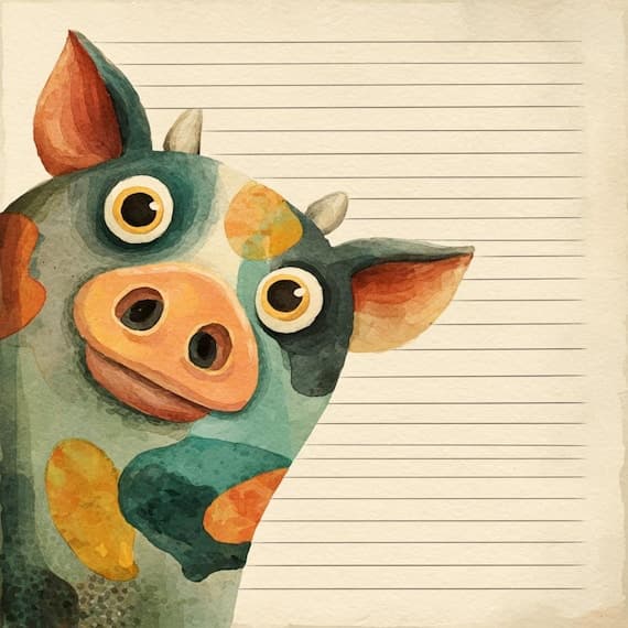 20 Funny Farm Animal Stationery Pages โ watercolor clipart transparent PNG instant download