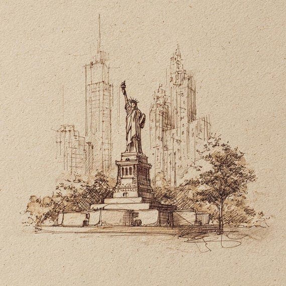 15 New York City Clipart (JPG) β view 8 β watercolor clipart transparent PNG instant download