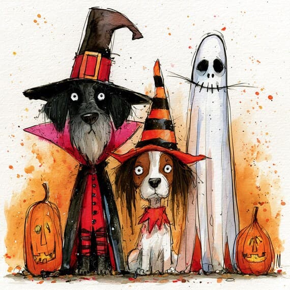 20 Halloween Clipart JPG โ view 5 โ watercolor clipart transparent PNG instant download