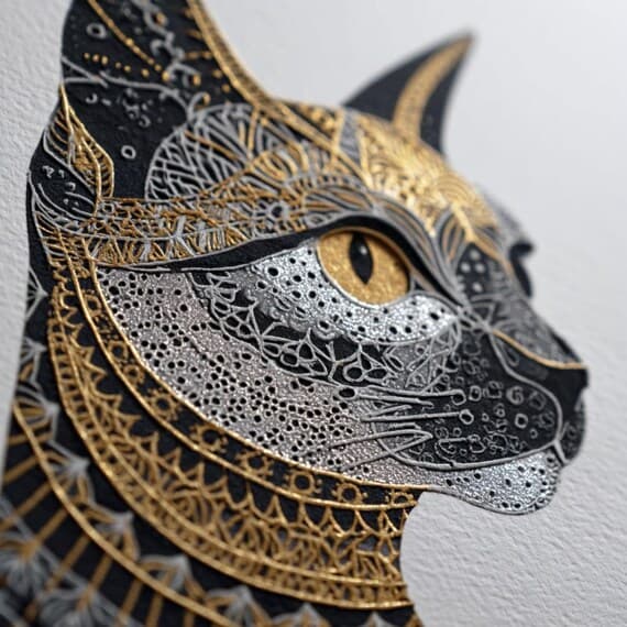 25 Ornate Cat Clipart (JPG) β view 4 β watercolor clipart transparent PNG instant download