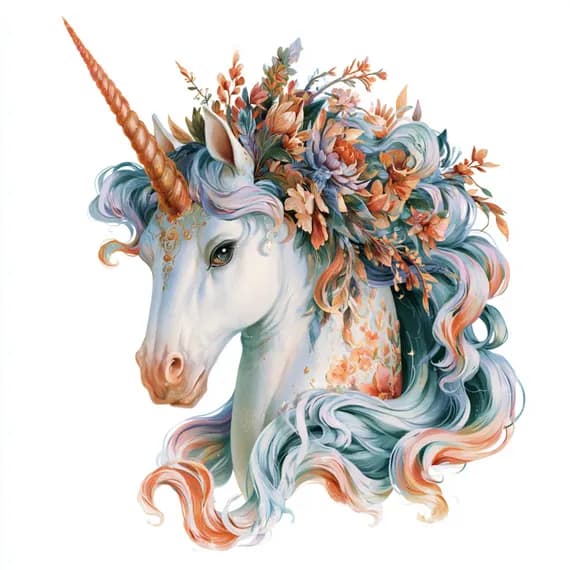 22 Magical Unicorn Clipart PNG β view 5 β watercolor clipart transparent PNG instant download