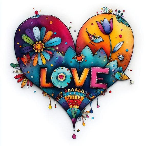 17 Watercolor Heart Clipart — view 4 — watercolor clipart transparent PNG instant download