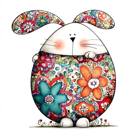 25 Peeking Bunny Clipart Set β view 8 β watercolor clipart transparent PNG instant download