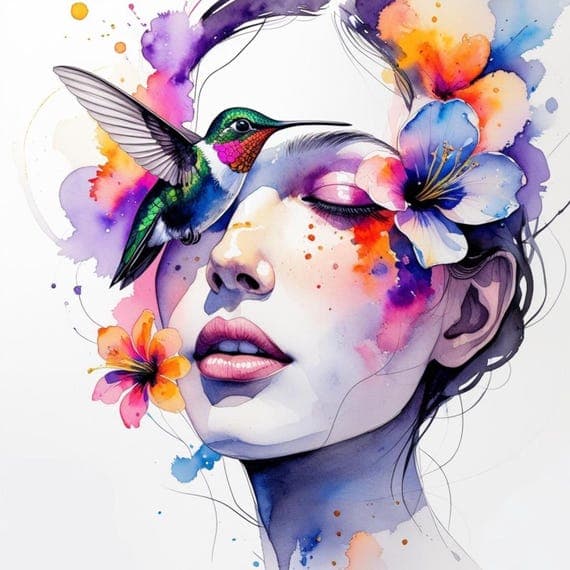 Butterfly Woman Watercolor Clipart β view 7 β watercolor clipart transparent PNG instant download