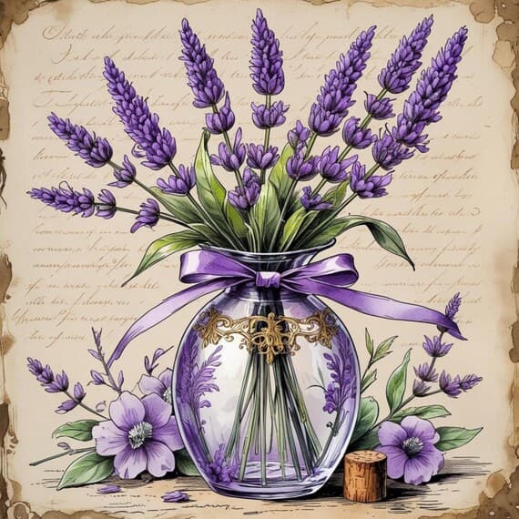 18 Lavender Apothecary Clipart (JPG) β view 7 β watercolor clipart transparent PNG instant download