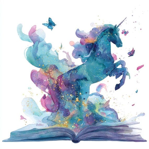 Watercolor Unicorn Clipart β view 3 β watercolor clipart transparent PNG instant download