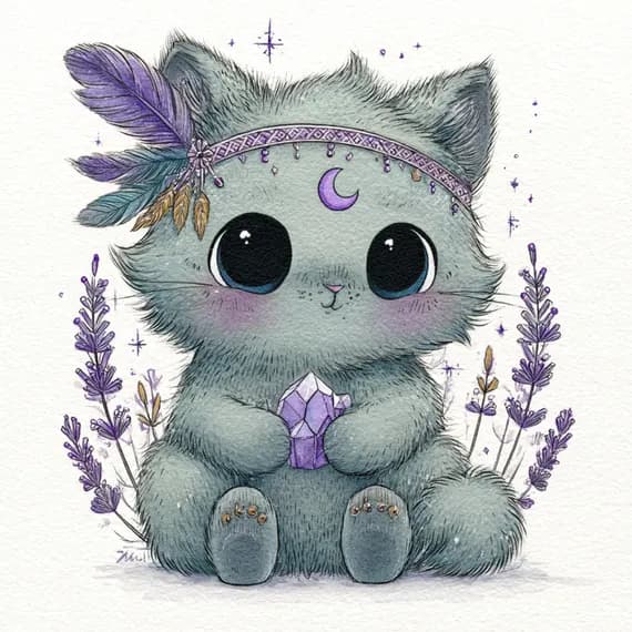 20 Boho Cat Clipart JPG β view 5 β watercolor clipart transparent PNG instant download