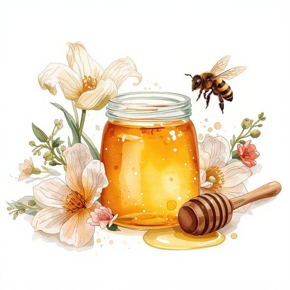 15 Watercolor Honey Jar & Bees Clipart β view 3 β watercolor clipart transparent PNG instant download