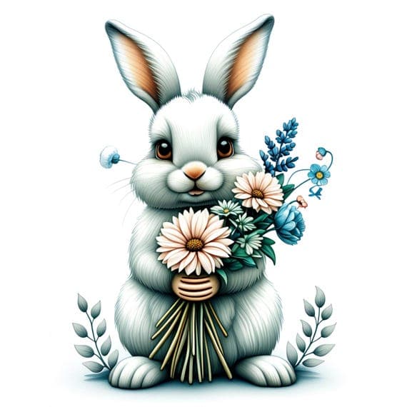 Watercolor Bunny Clipart β view 4 β watercolor clipart transparent PNG instant download