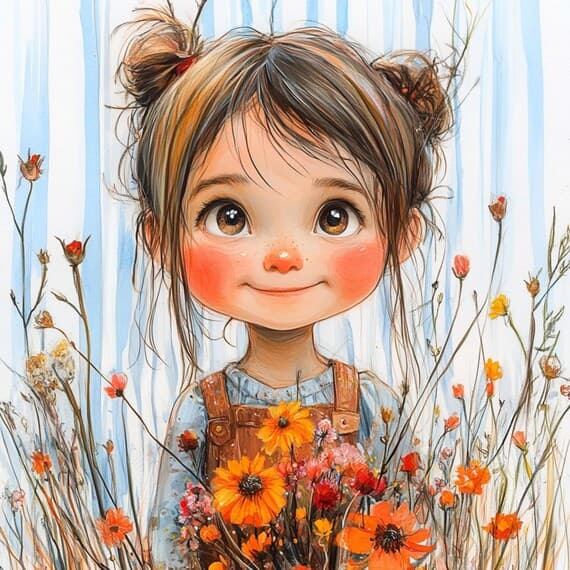 Watercolor Girl Clipart Bundle β view 4 β watercolor clipart transparent PNG instant download