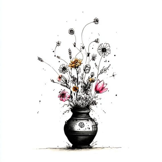 10 PNG Minimalist Floral Line Art Print Botanical Sketch ( Digital Dow β view 6 β watercolor clipart transparent PNG instant download