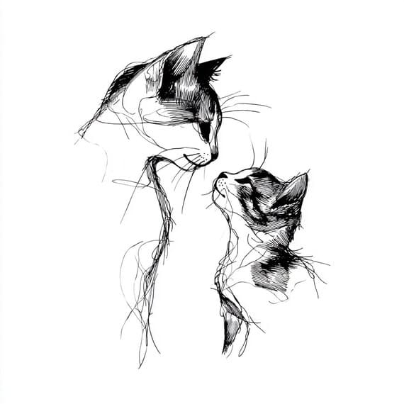 20 Cat Family Clipart β view 2 β watercolor clipart transparent PNG instant download