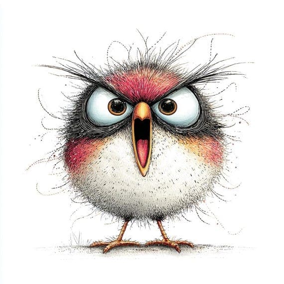 20 Quirky Watercolor Owl Clipart JPG – Funny Birds for Digital Crafts — view 6 — watercolor clipart transparent PNG instant download
