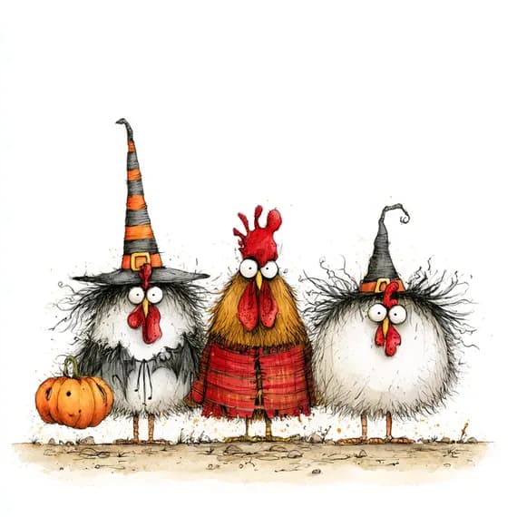 29 Whimsical Rooster Clipart PNG β view 7 β watercolor clipart transparent PNG instant download