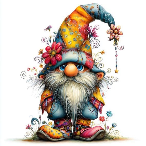 15 Colorful Gnome Clipart Set – Whimsical Watercolor Fantasy Illustrat — view 8 — watercolor clipart transparent PNG instant download