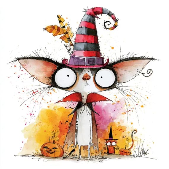 18 Halloween Clipart JPG โ view 4 โ watercolor clipart transparent PNG instant download