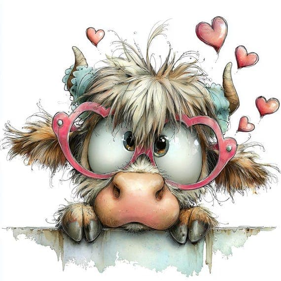 40 Watercolor Cow Clipart β view 2 β watercolor clipart transparent PNG instant download