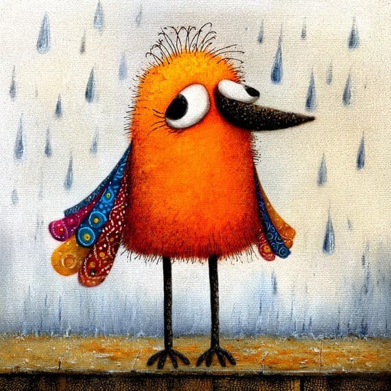 20 Quirky Rainy Bird PNG Clipart, Colorful Watercolor Bird Illustratio β view 8 β watercolor clipart transparent PNG instant download